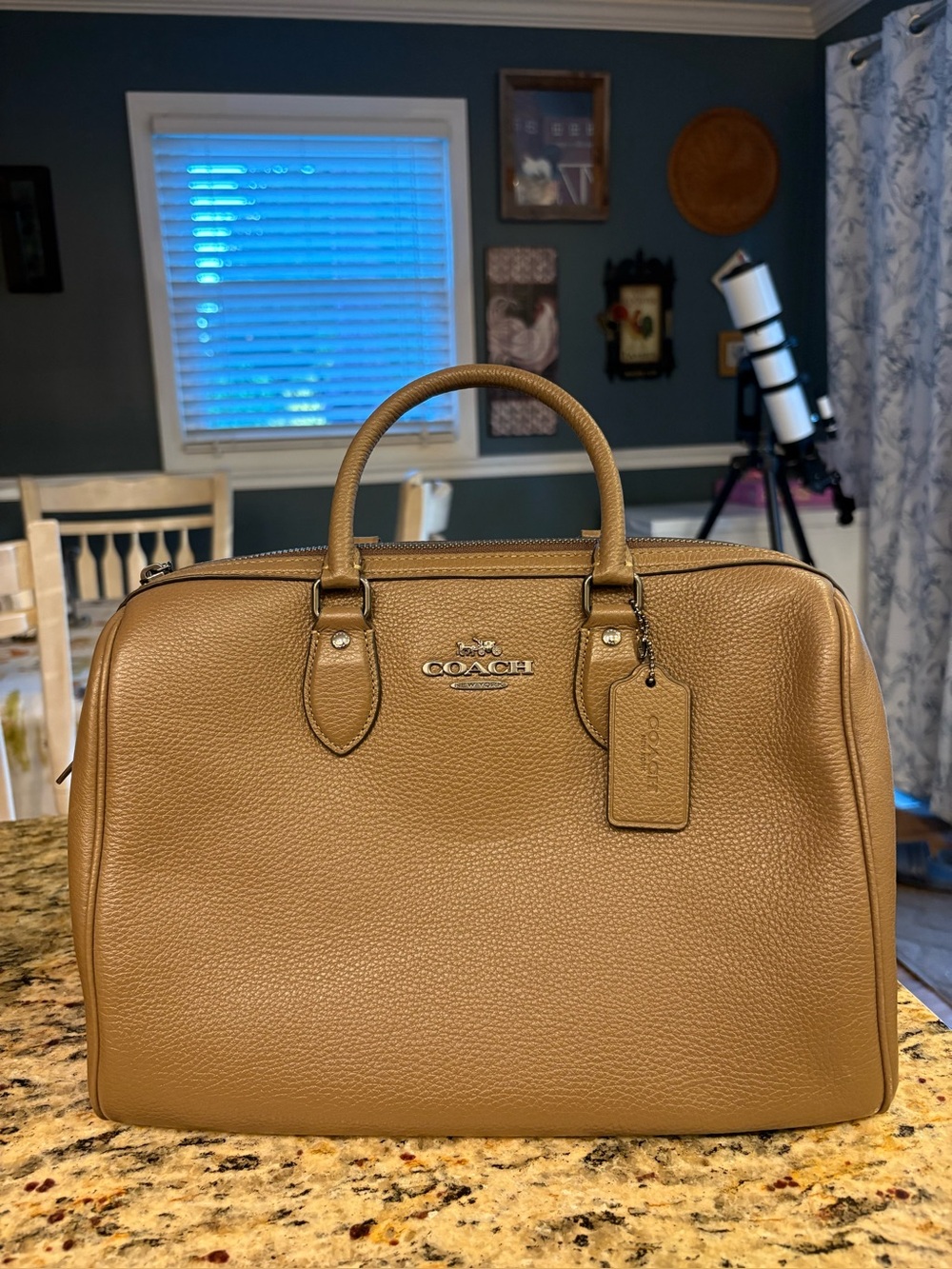 Coach Large Stone and gunmetal pebble   Rowan NWT!!!